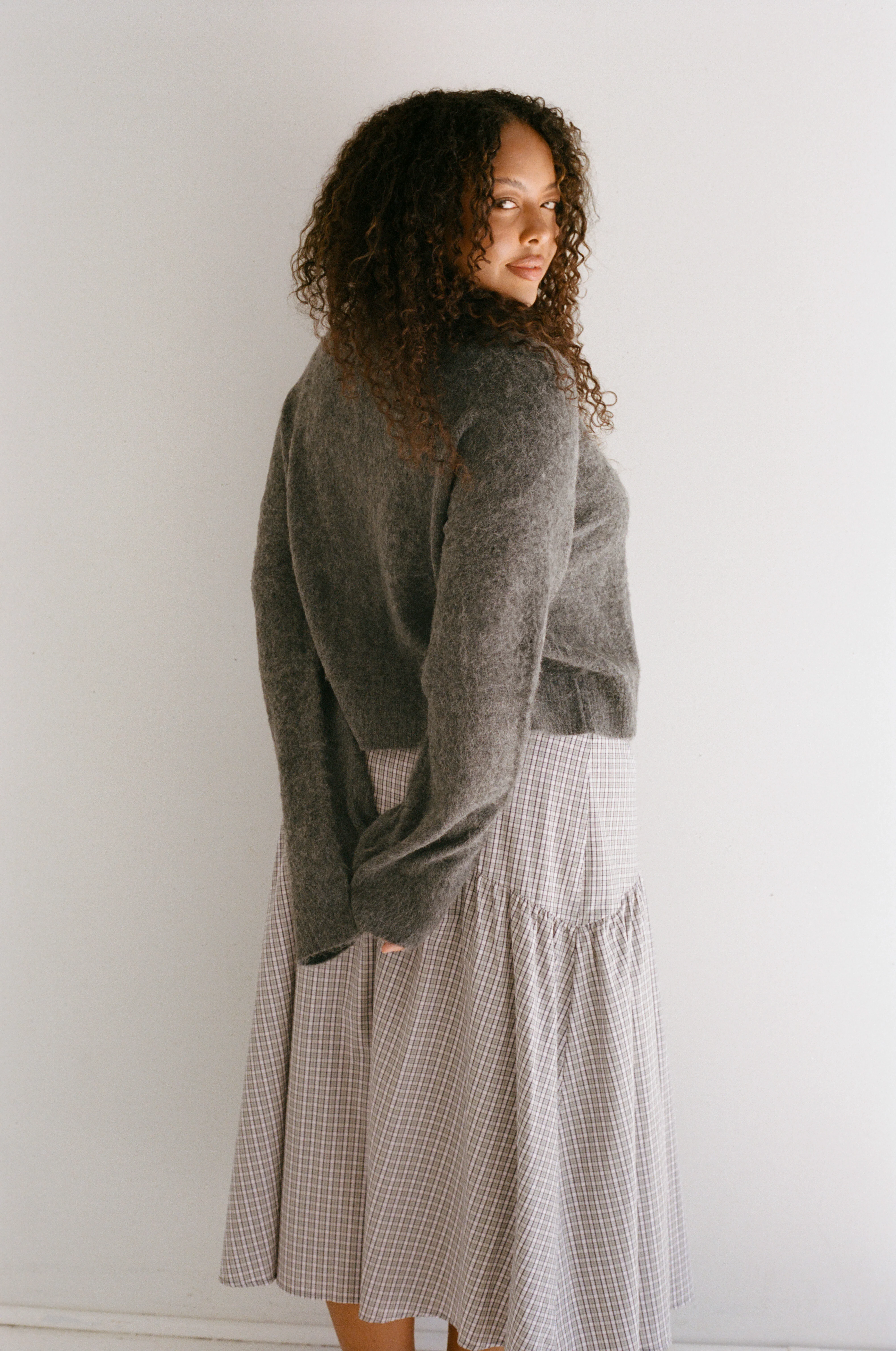 Billie Knit Cardigan - Grey - Image 8