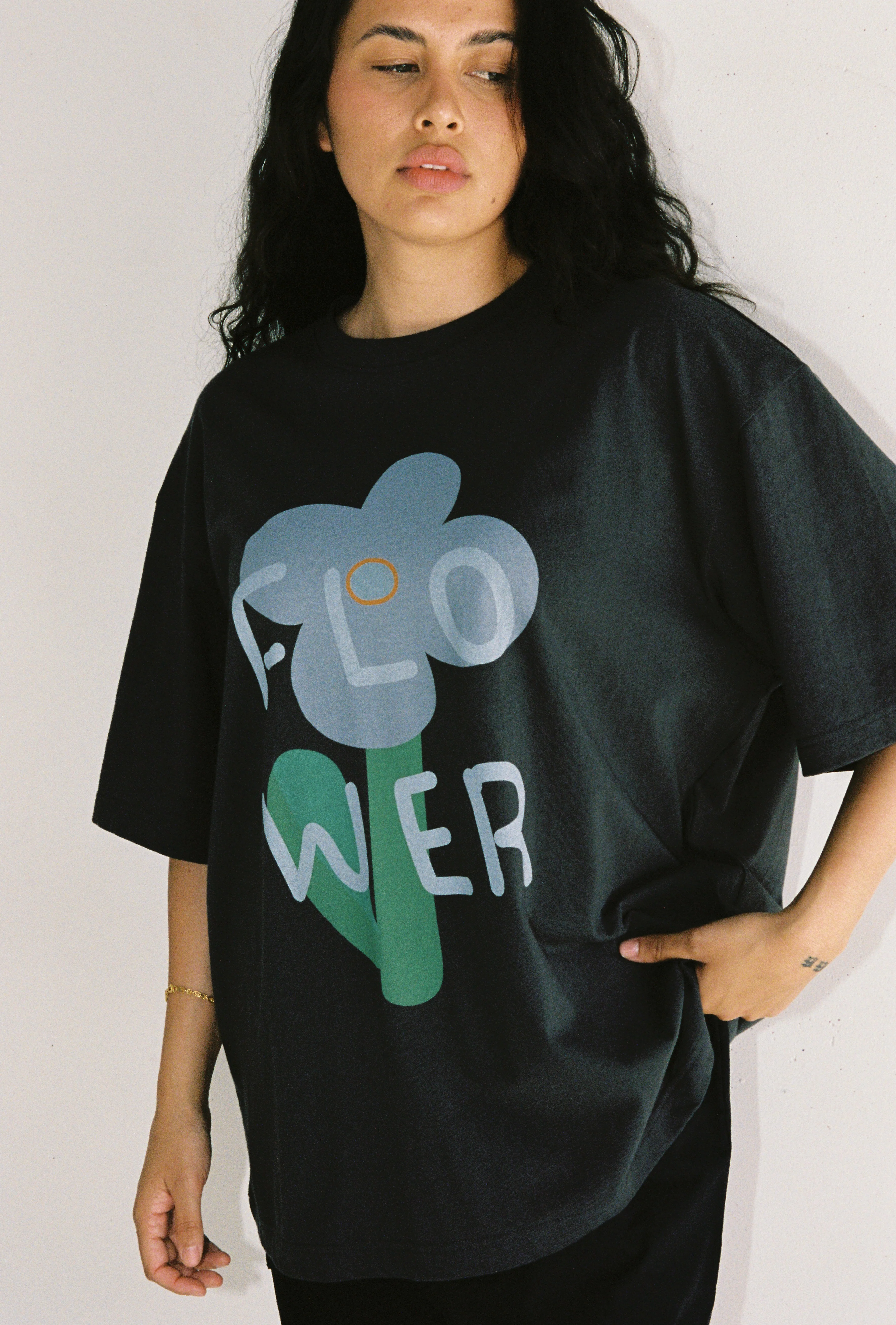 Blossom Tee - Washed Black - Image 5