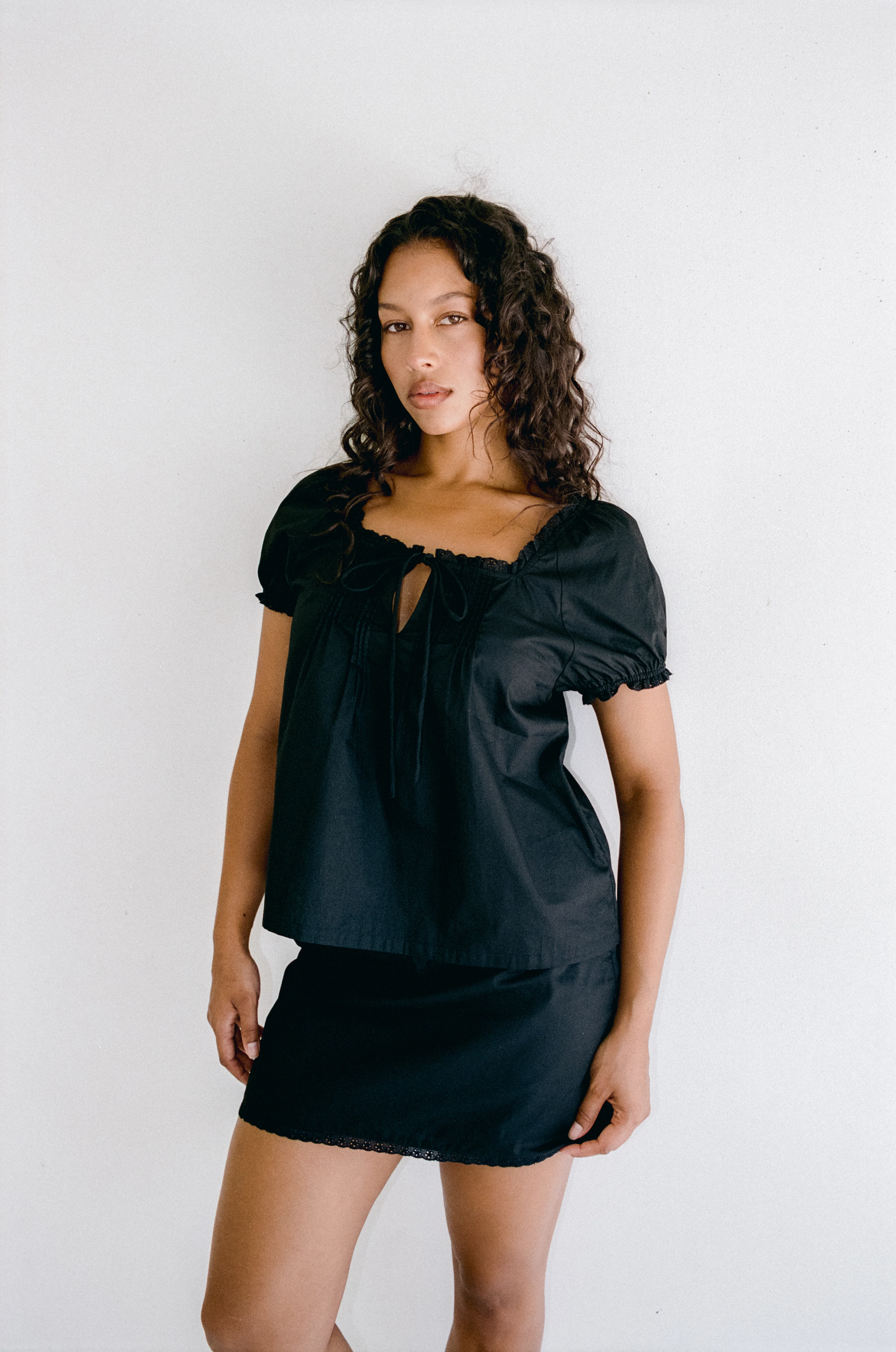 Bridget Mini Skirt - Black - Image 3