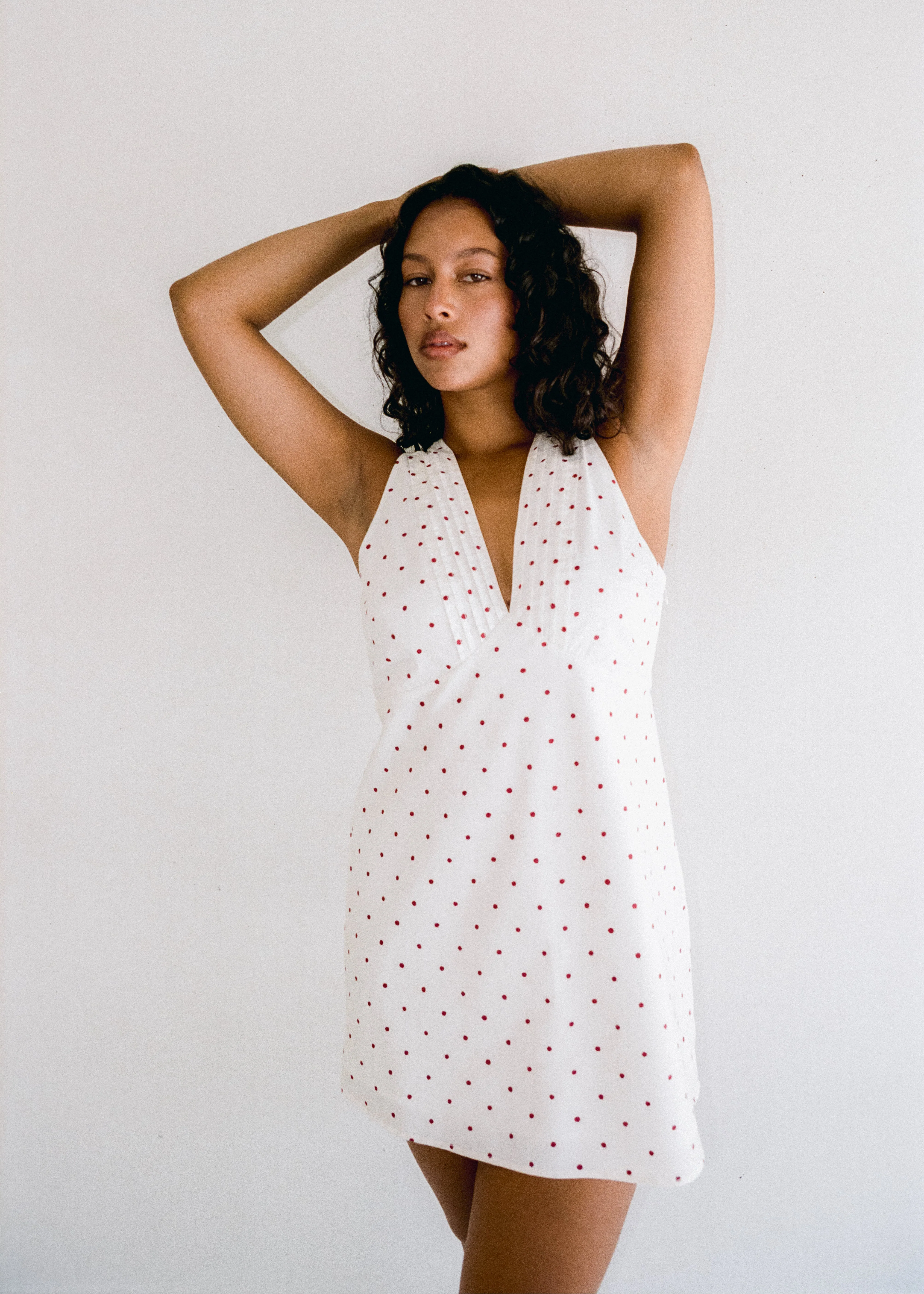 Clara Mini Dress - Cherry Polka Dot - Image 3