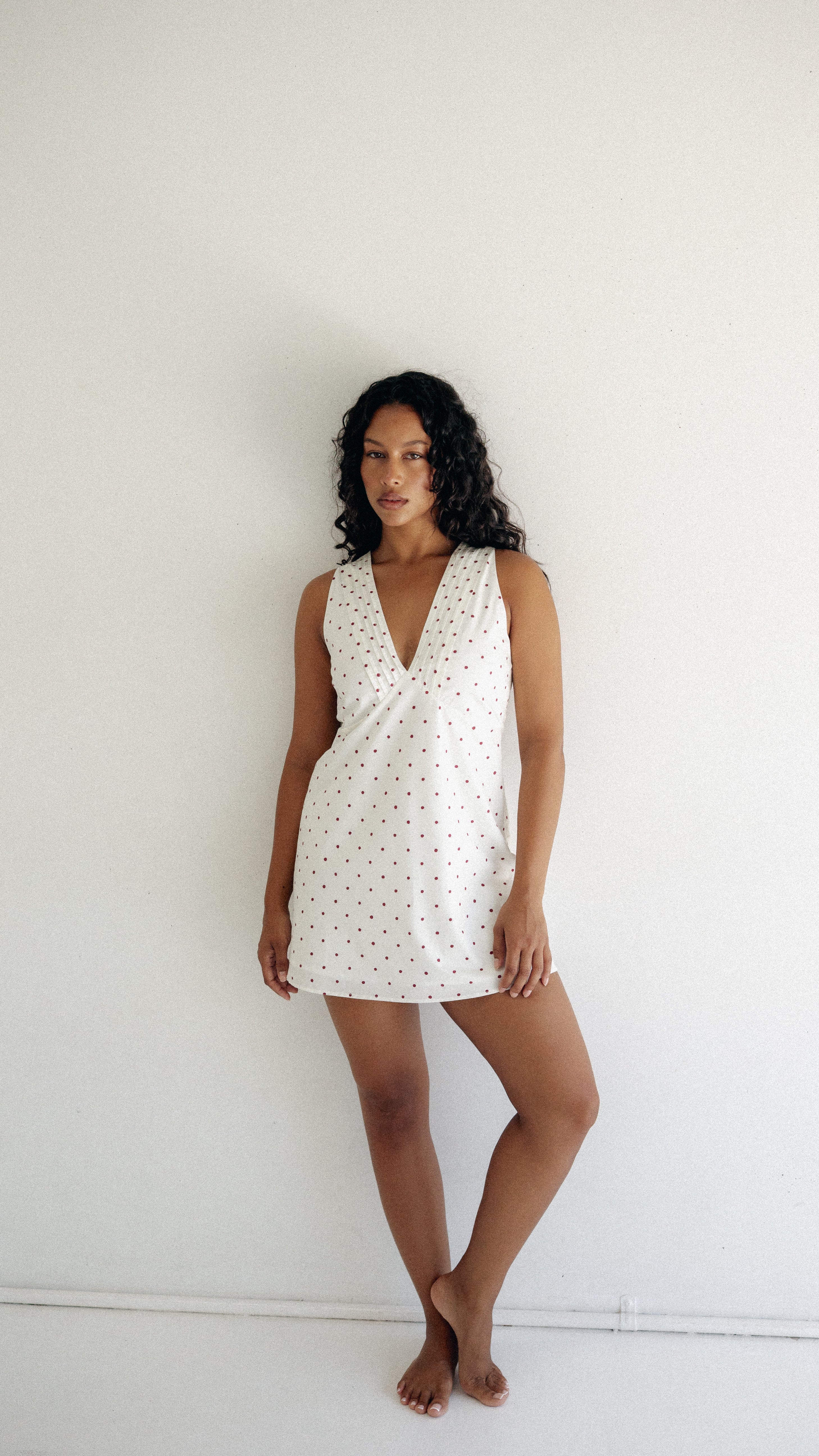 Clara Mini Dress - Cherry Polka Dot - Image 6