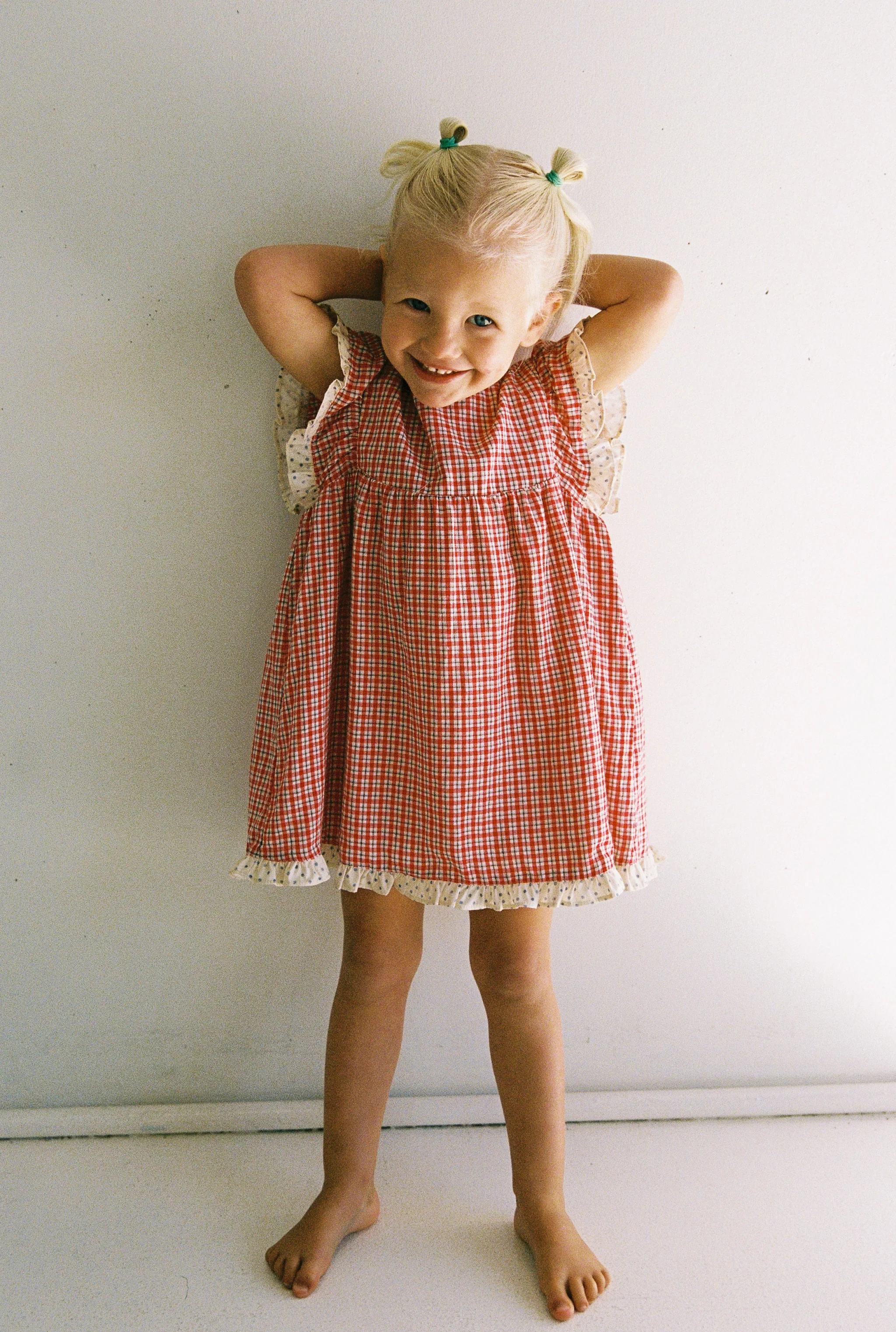 Daisy Dress - Red Check - Image 7