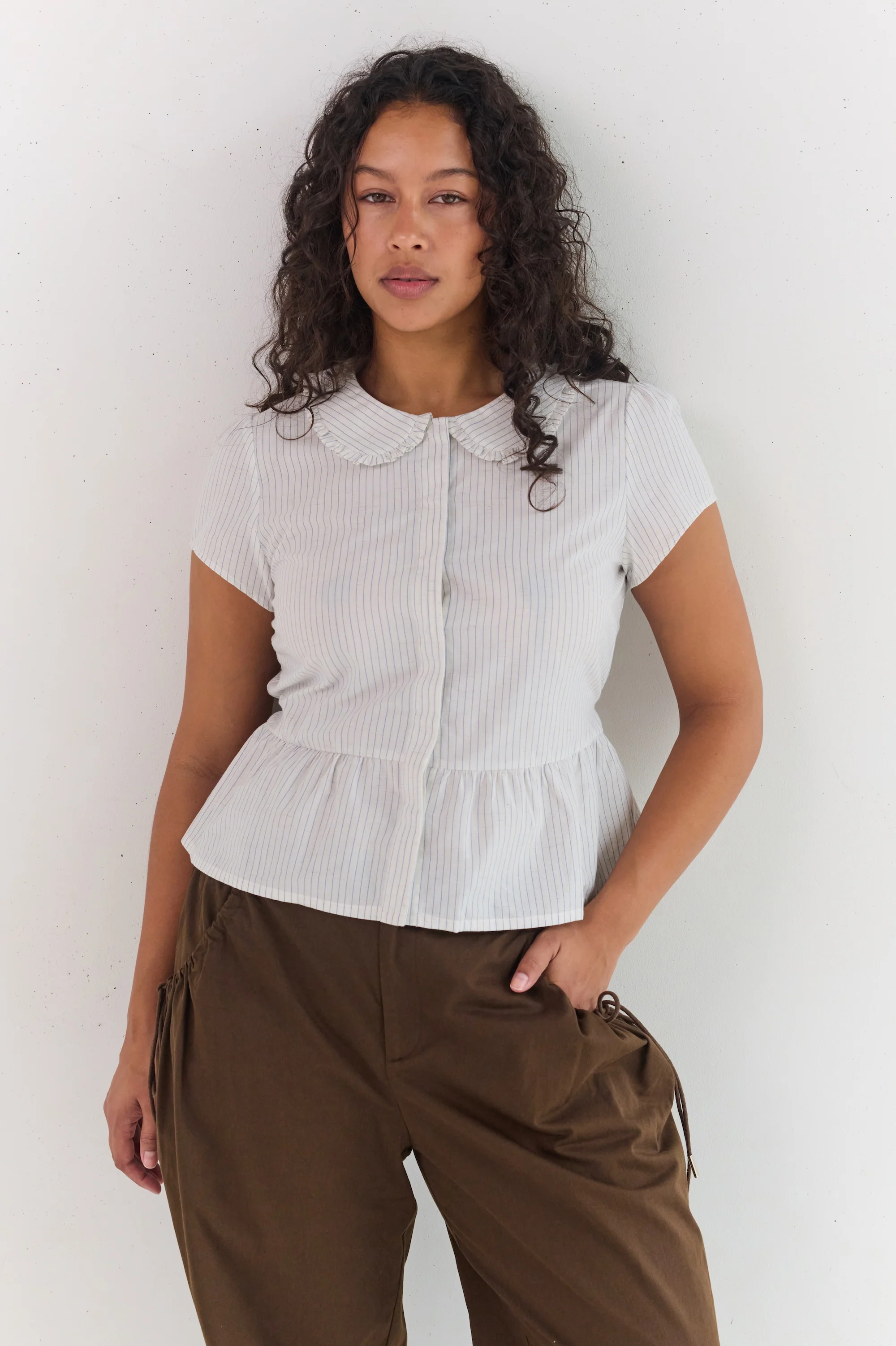 Emilie Blouse - Pinstripe - Image 4