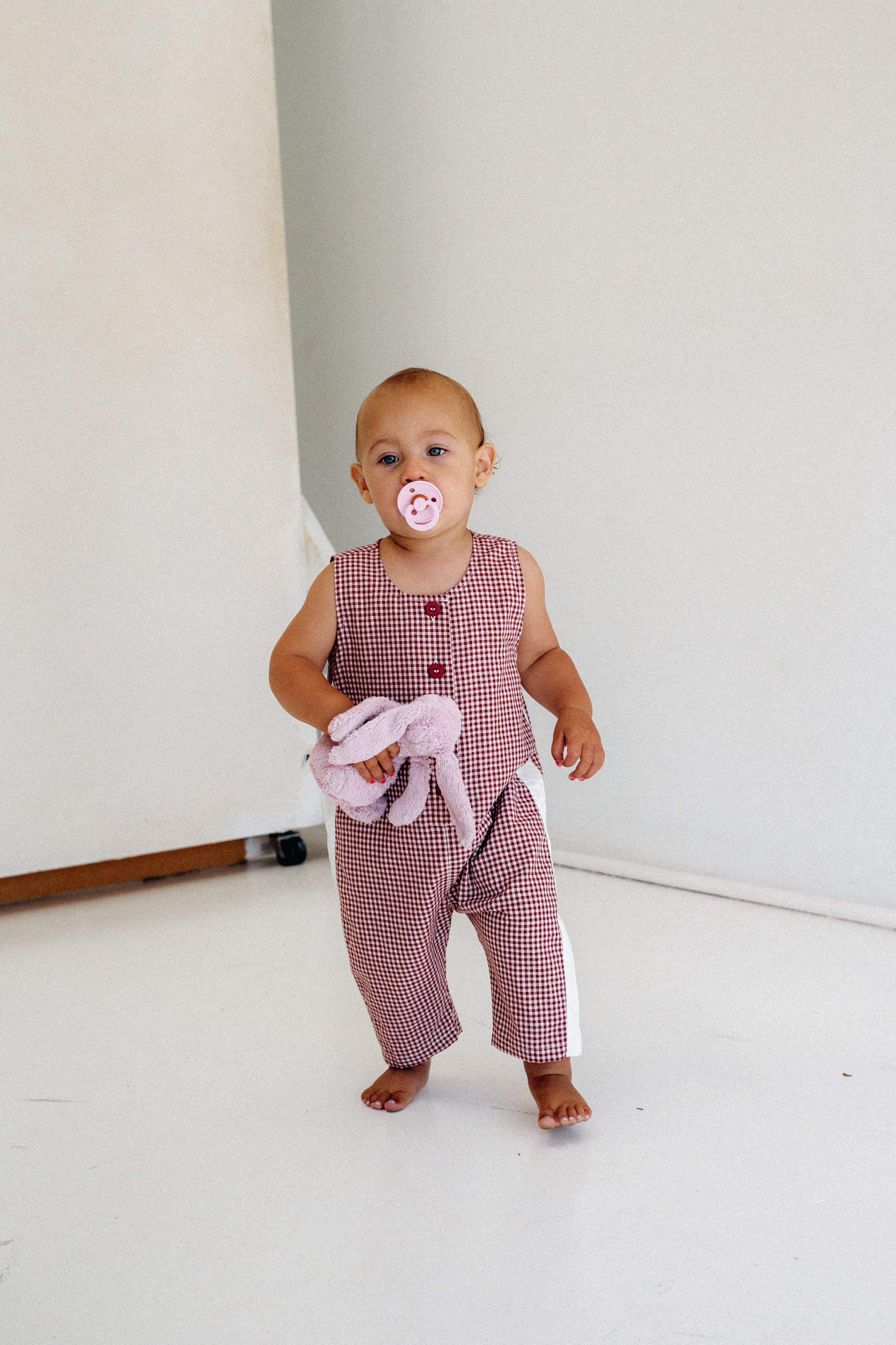 Joey Romper - Cinnamon Gingham - Image 3
