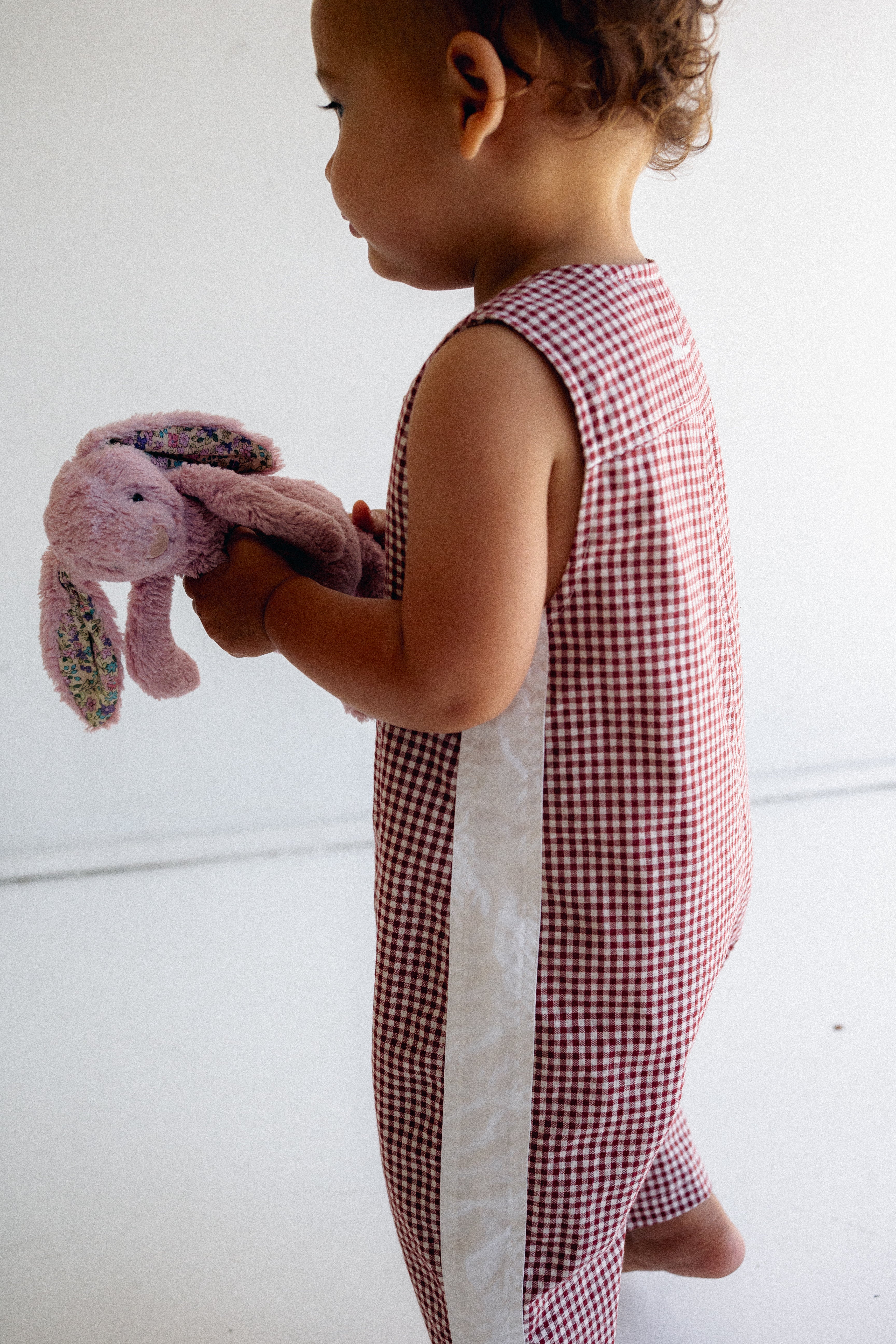 Joey Romper - Cinnamon Gingham - Image 4