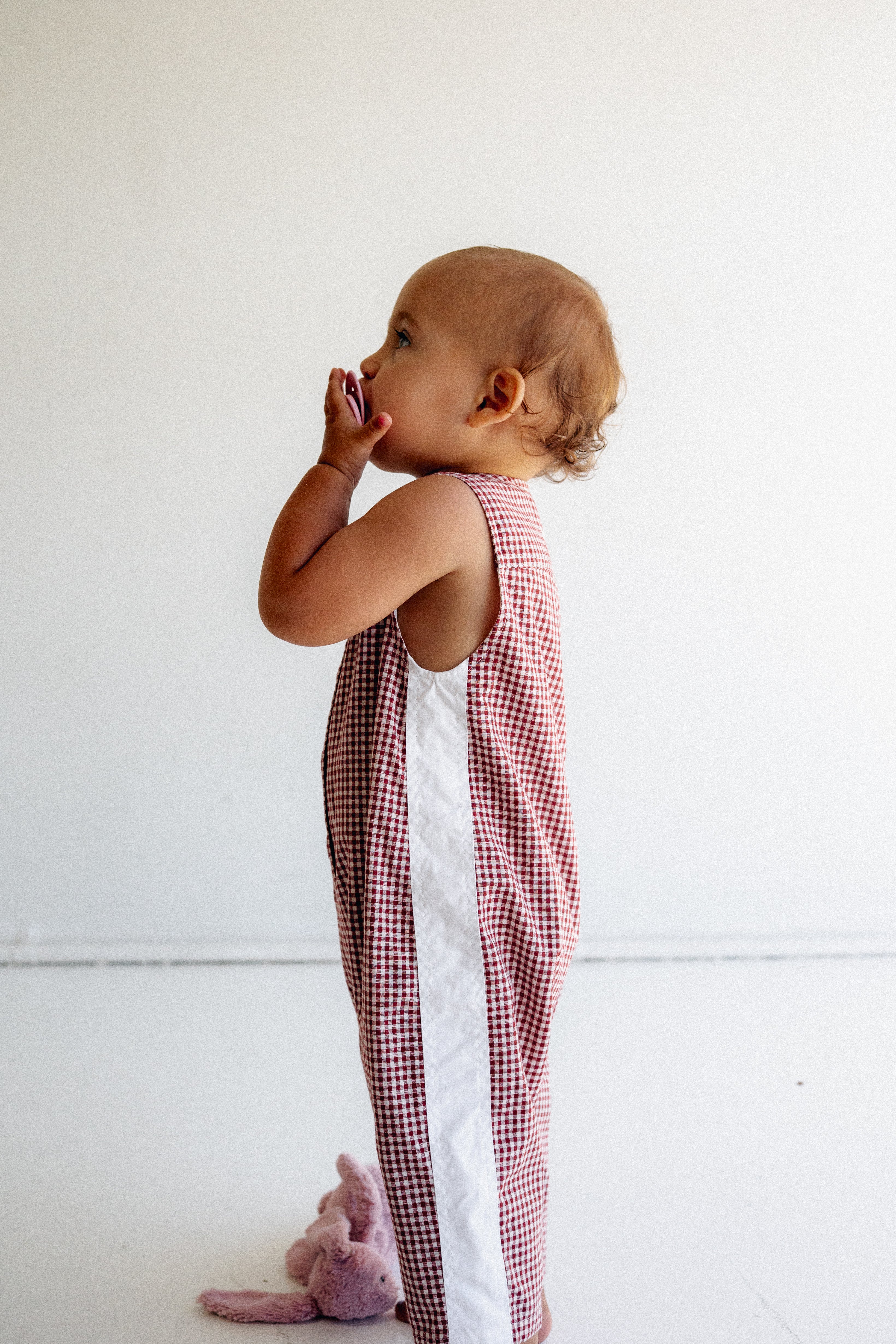 Joey Romper - Cinnamon Gingham - Image 5
