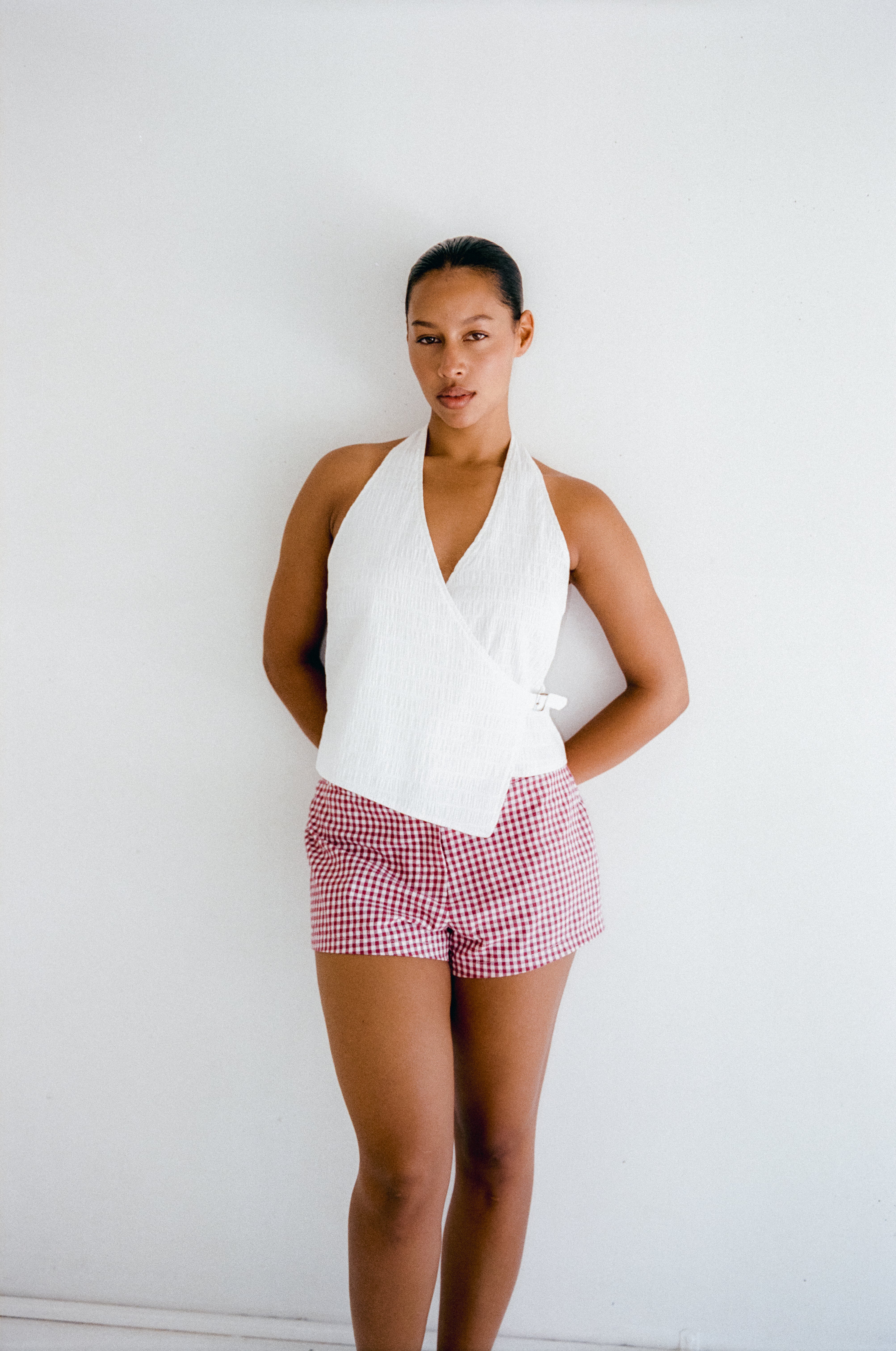 June Tailored Short - Cherry Gingham - Image 2