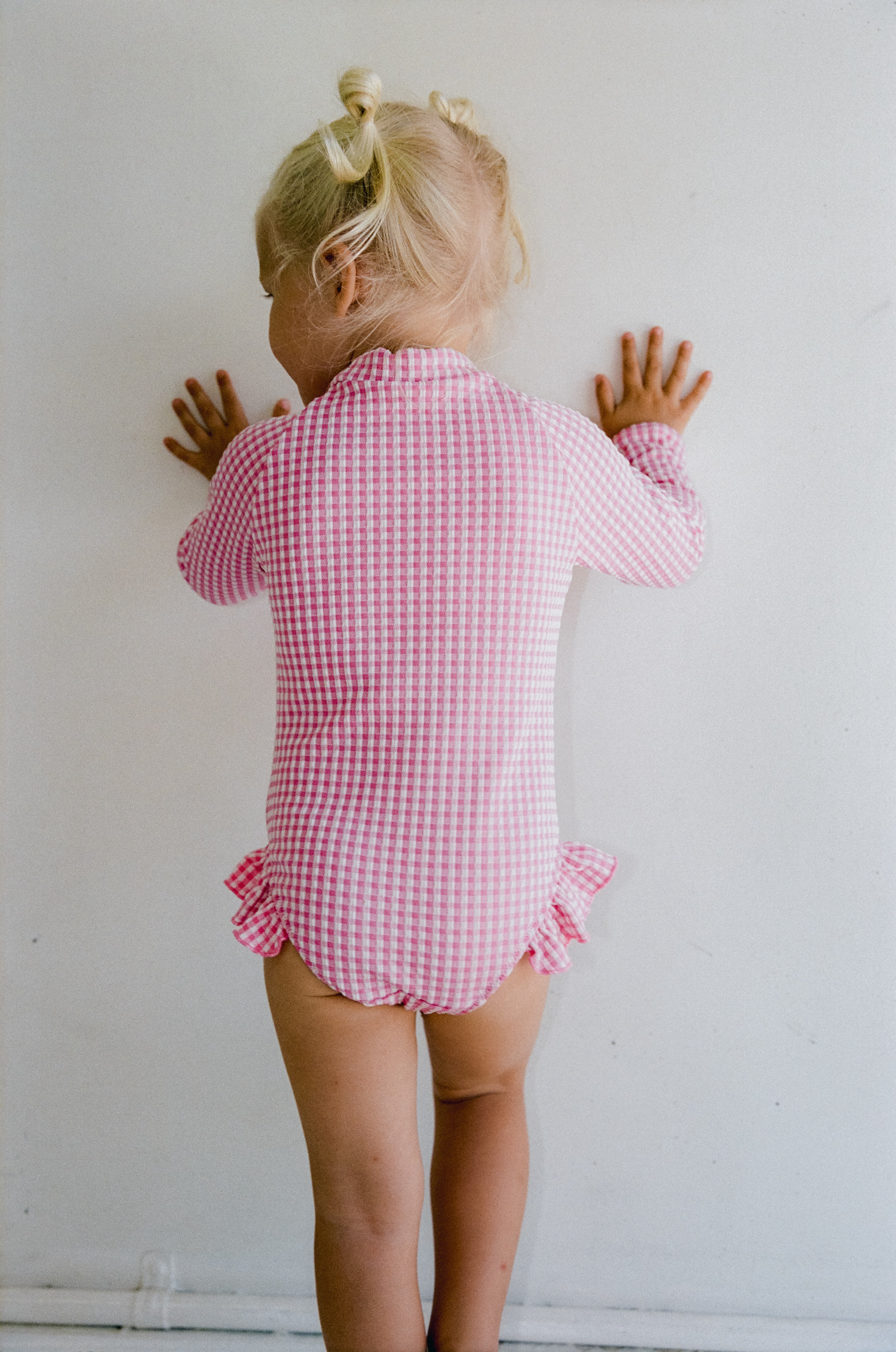 Letty Long Sleeve One Piece - Strawberry Gingham - Image 5