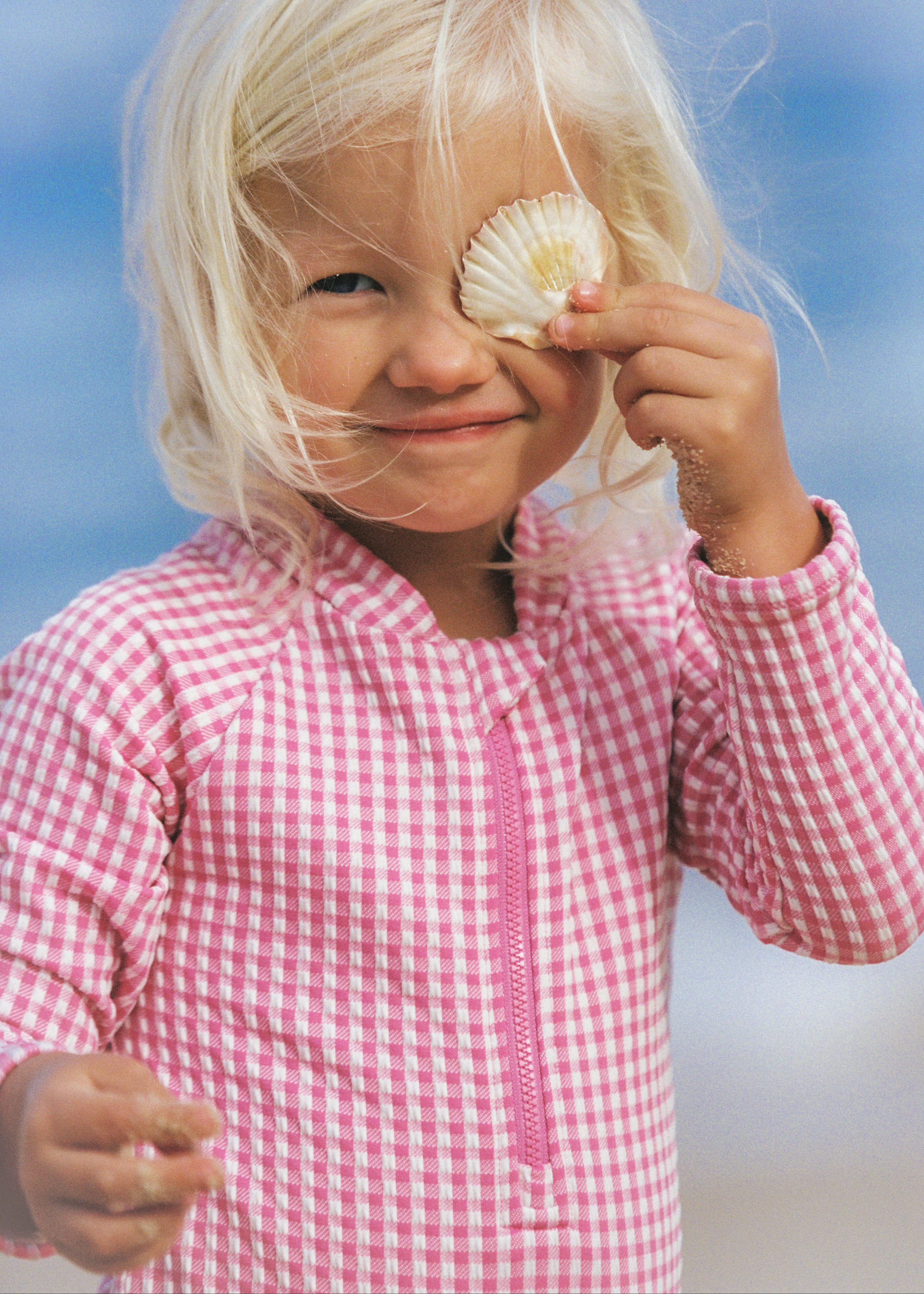 Letty Long Sleeve One Piece - Strawberry Gingham - Image 7