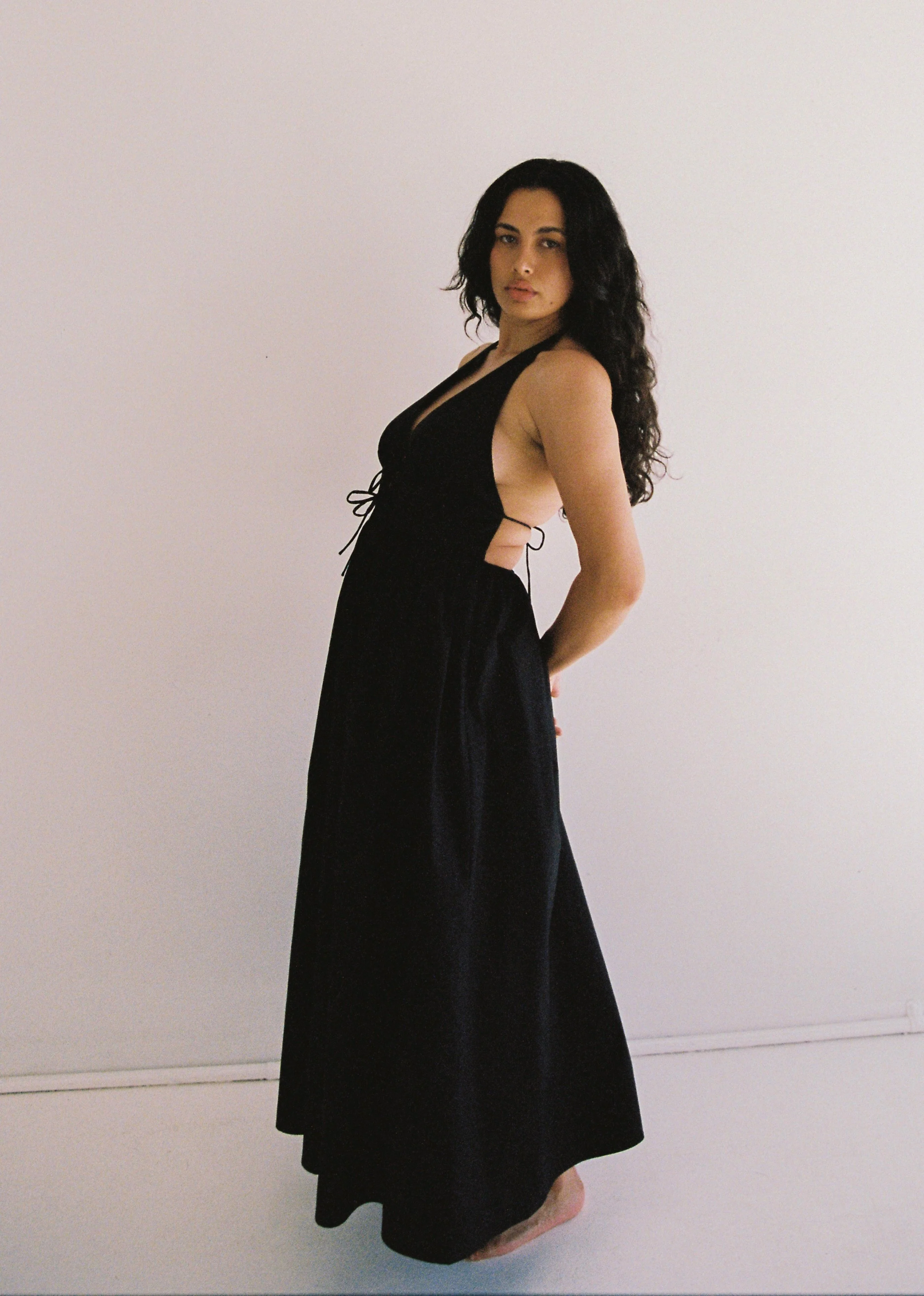 Lily Midi Dress - Black - Image 5