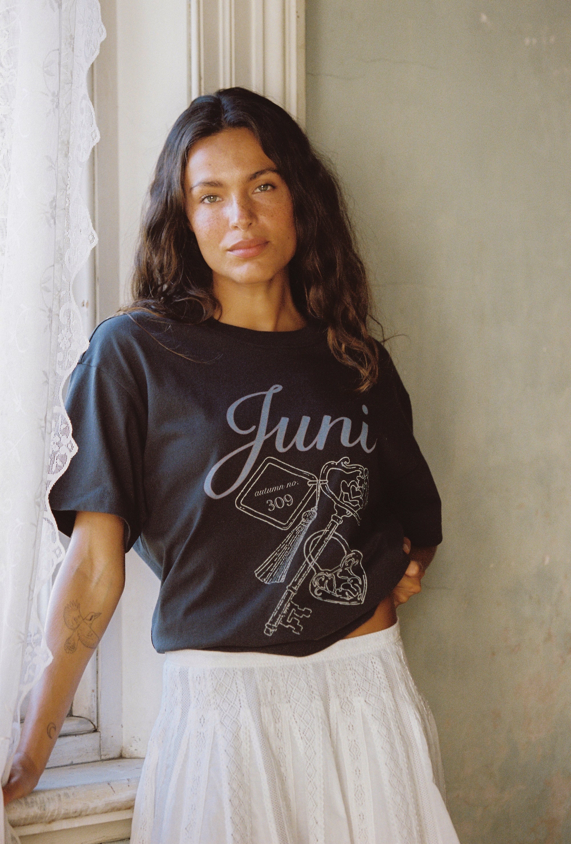 Lock Tee - Washed Black - Image 3