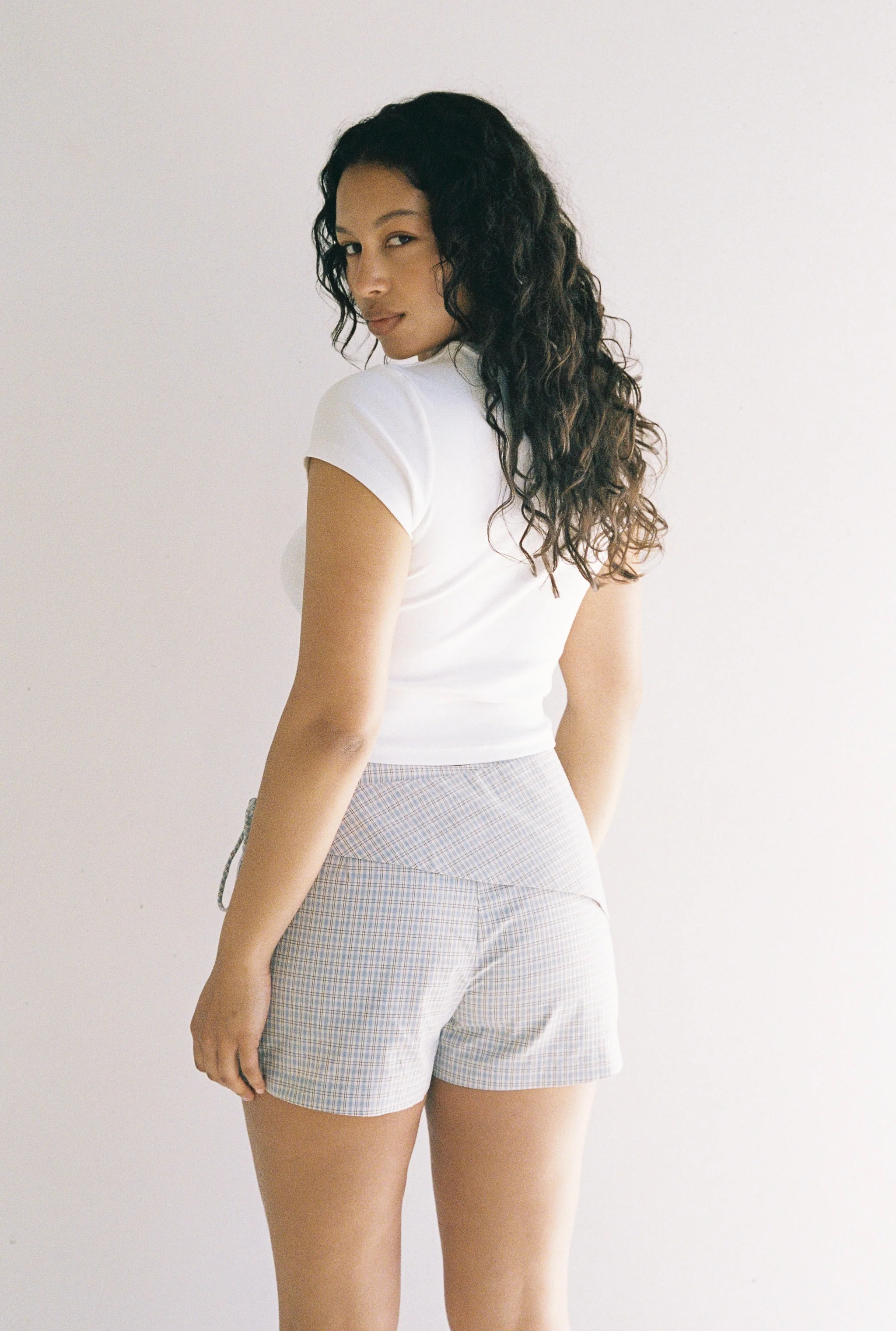 Madison Tailored Short - Blue Check - Image 4