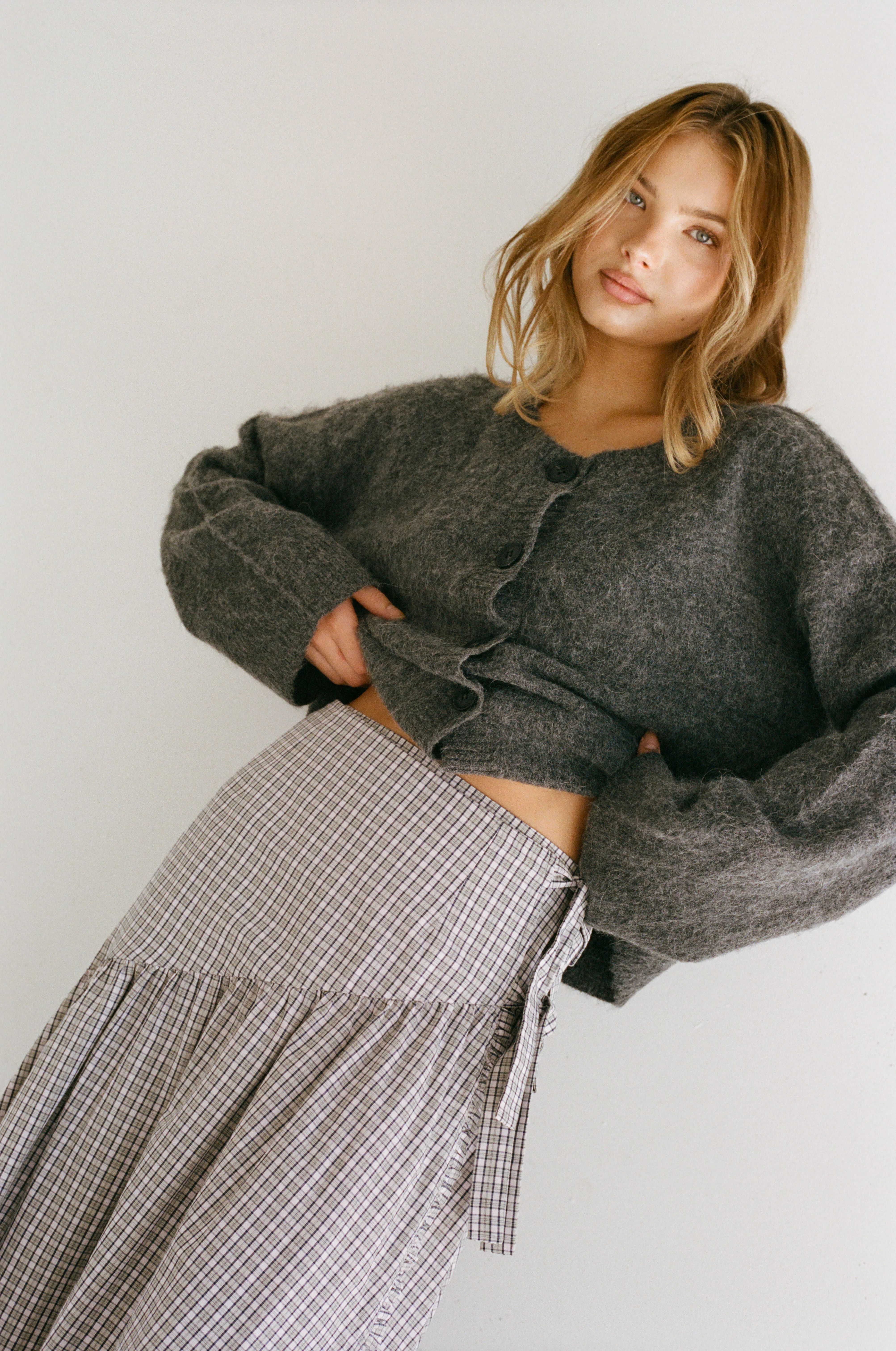 Margot Midi Skirt - Check - Image 3