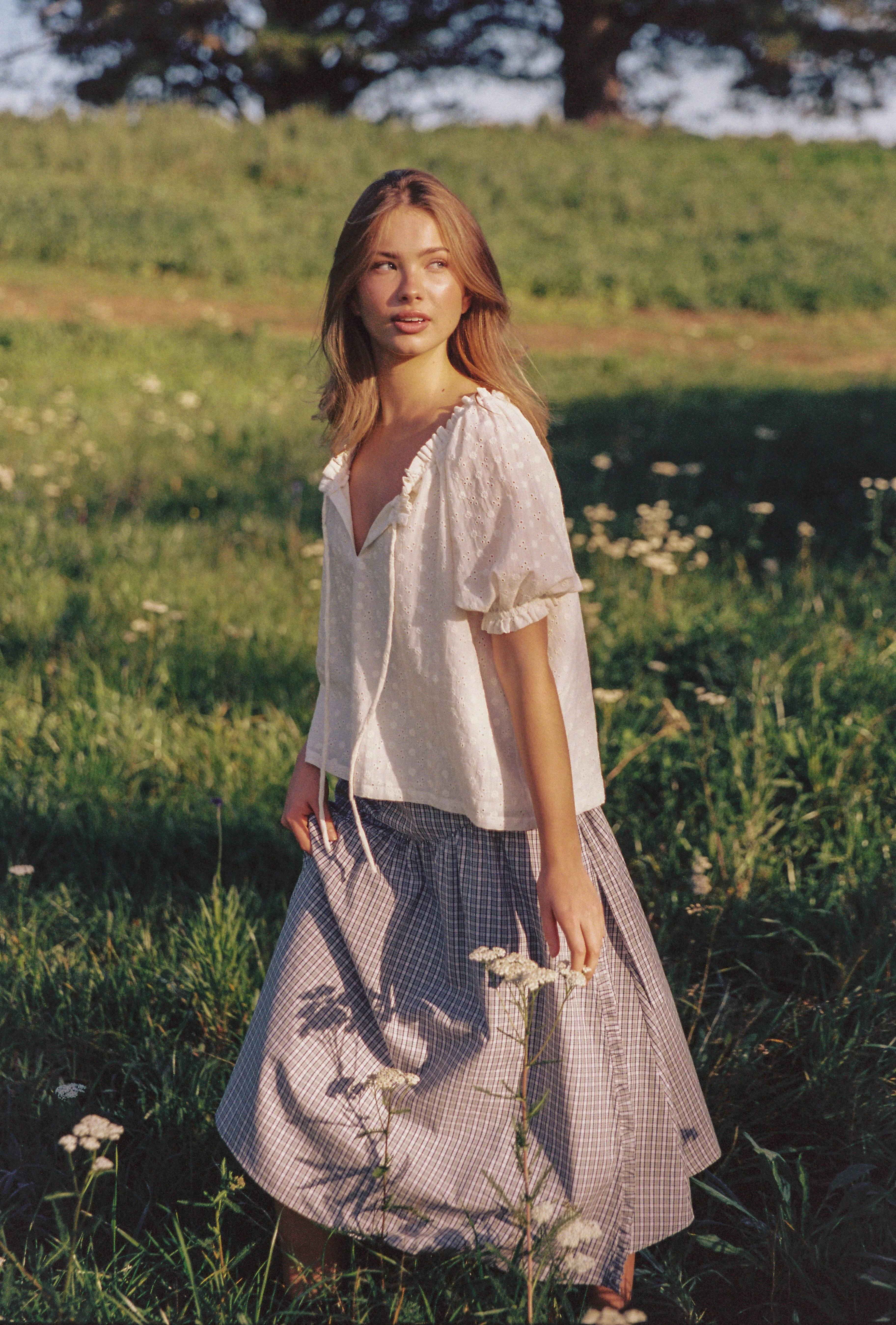 Margot Midi Skirt - Check - Image 5