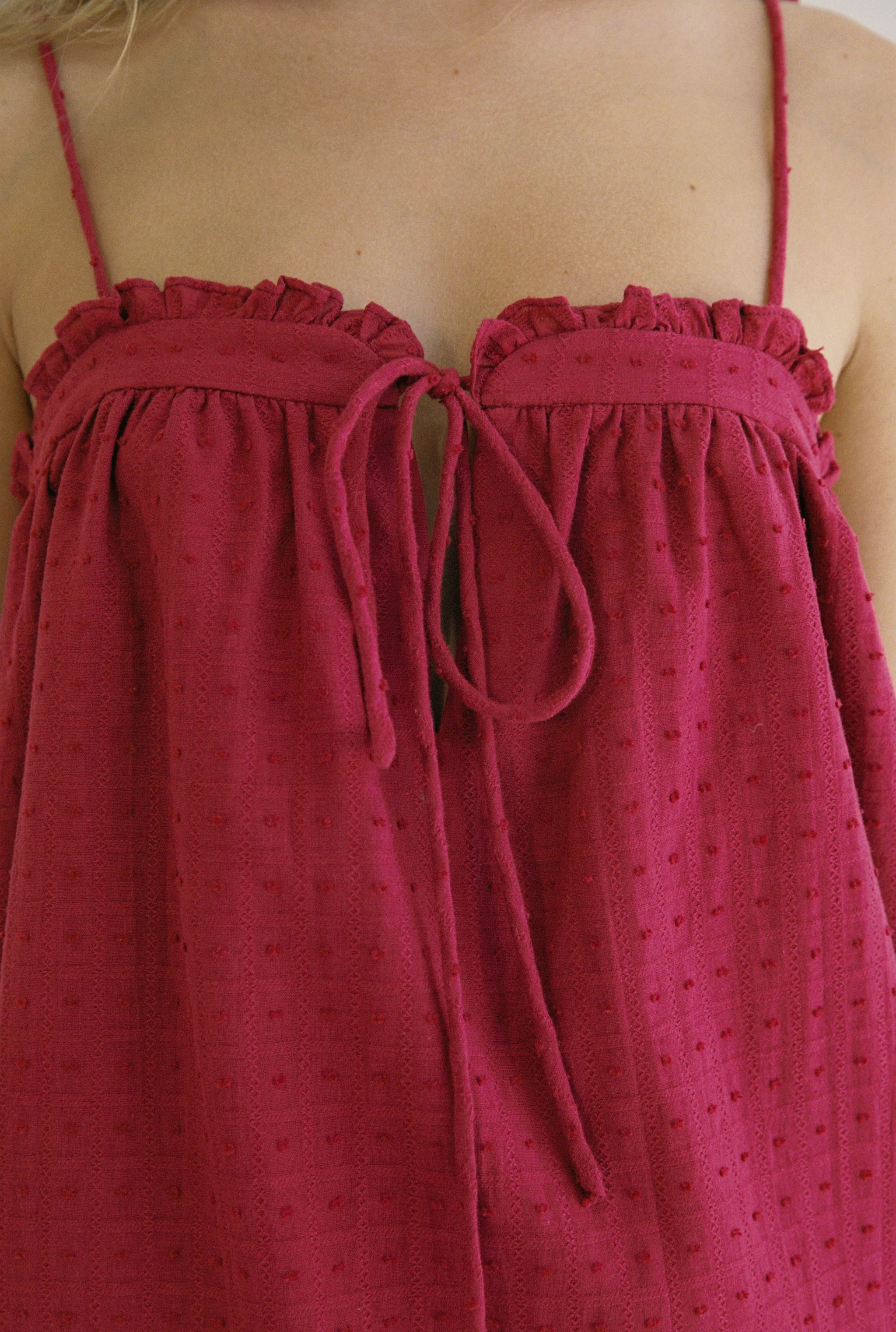 Marlow Mini Dress - Merlot - Image 3