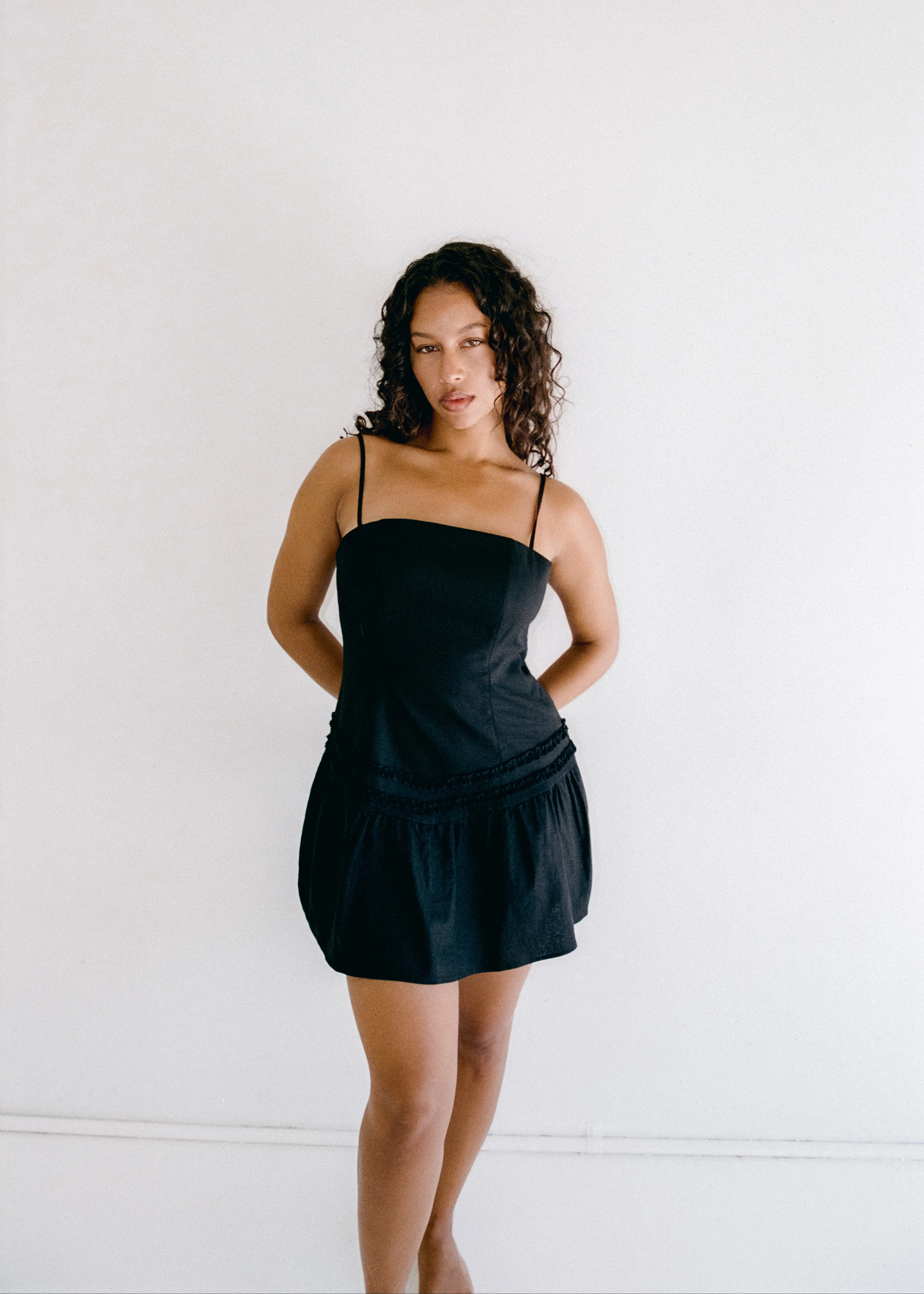 Maya Mini Dress - Black - Image 3