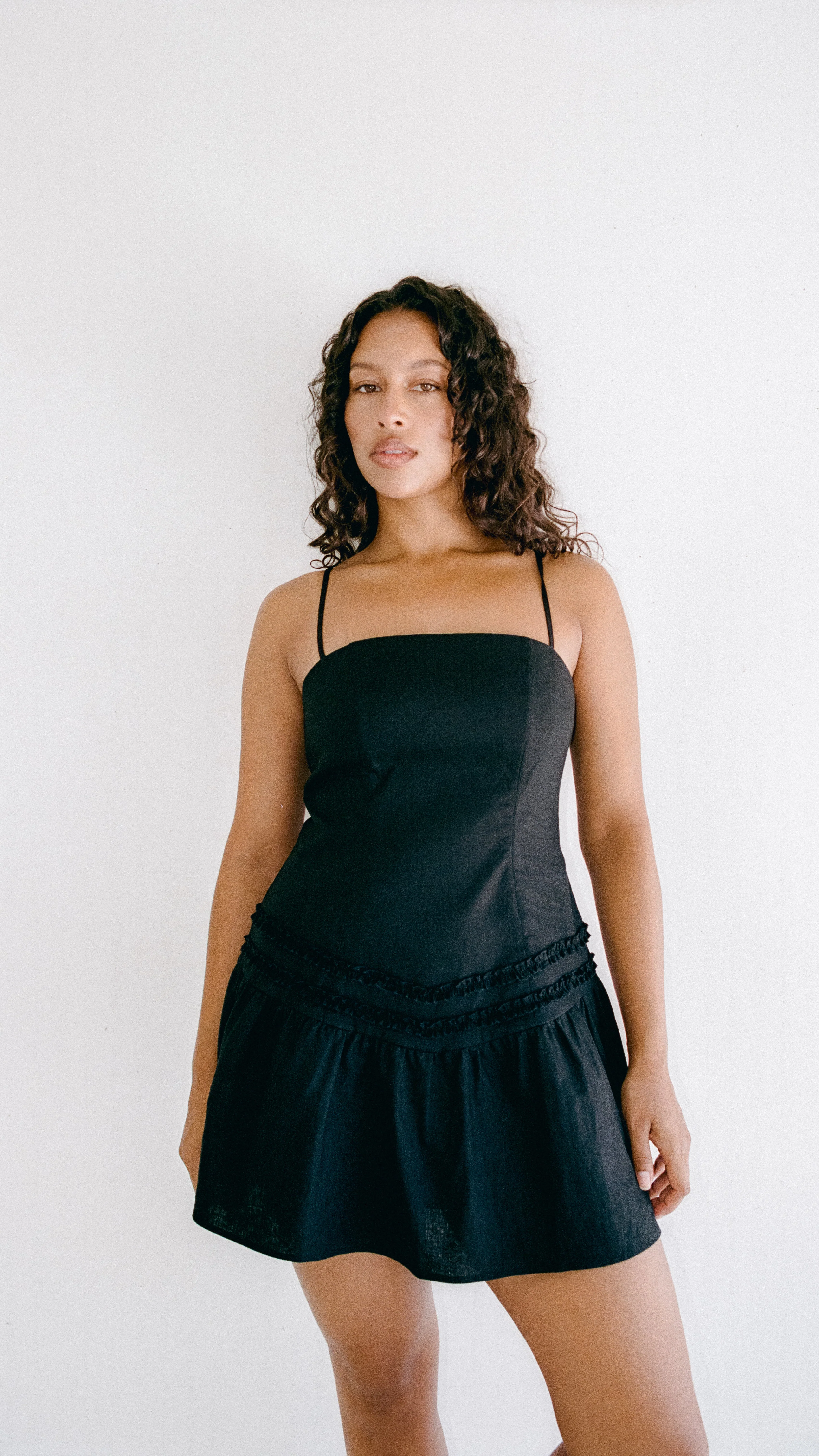 Maya Mini Dress - Black - Image 6