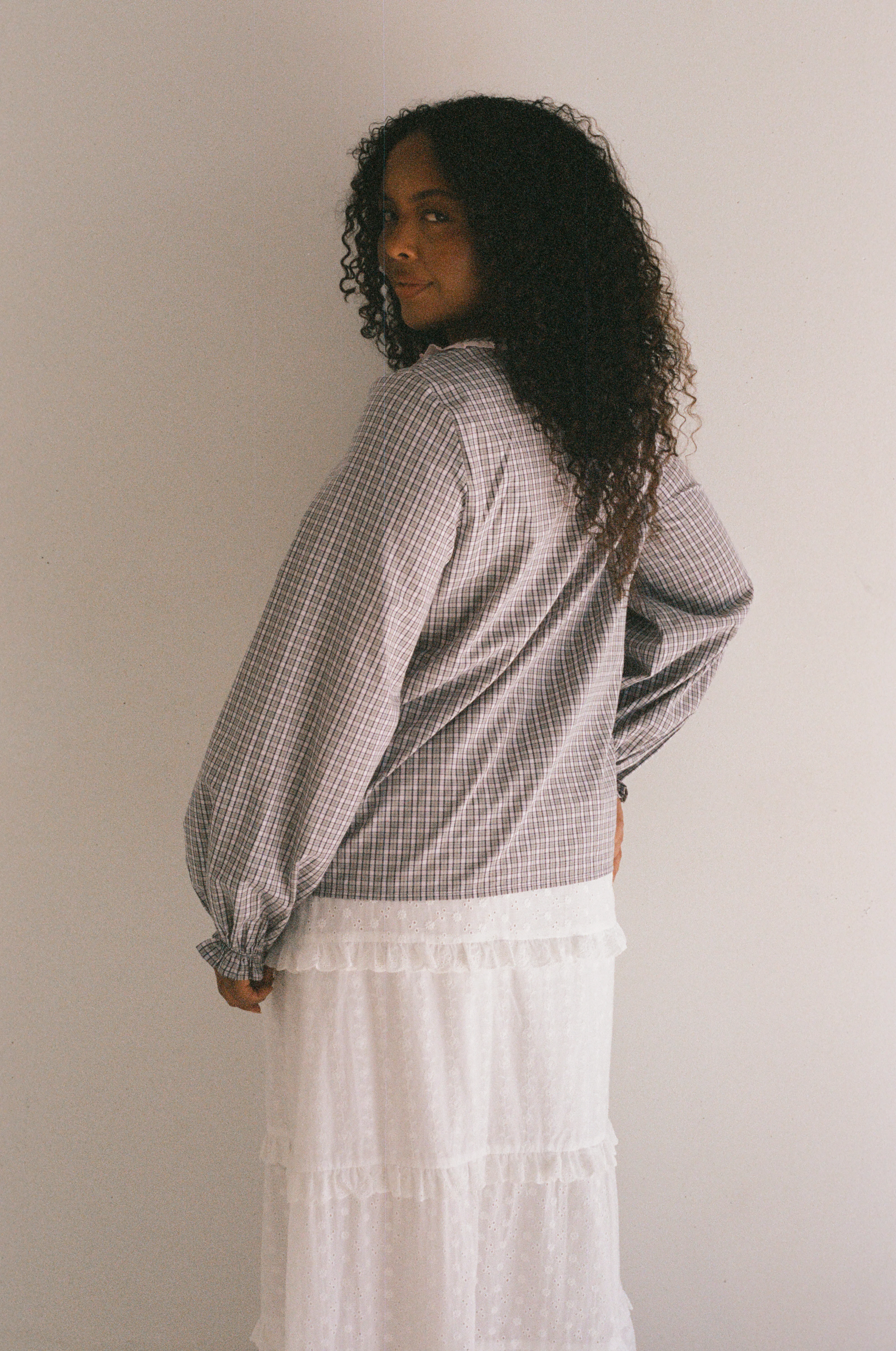 Paloma Blouse - Check - Image 8