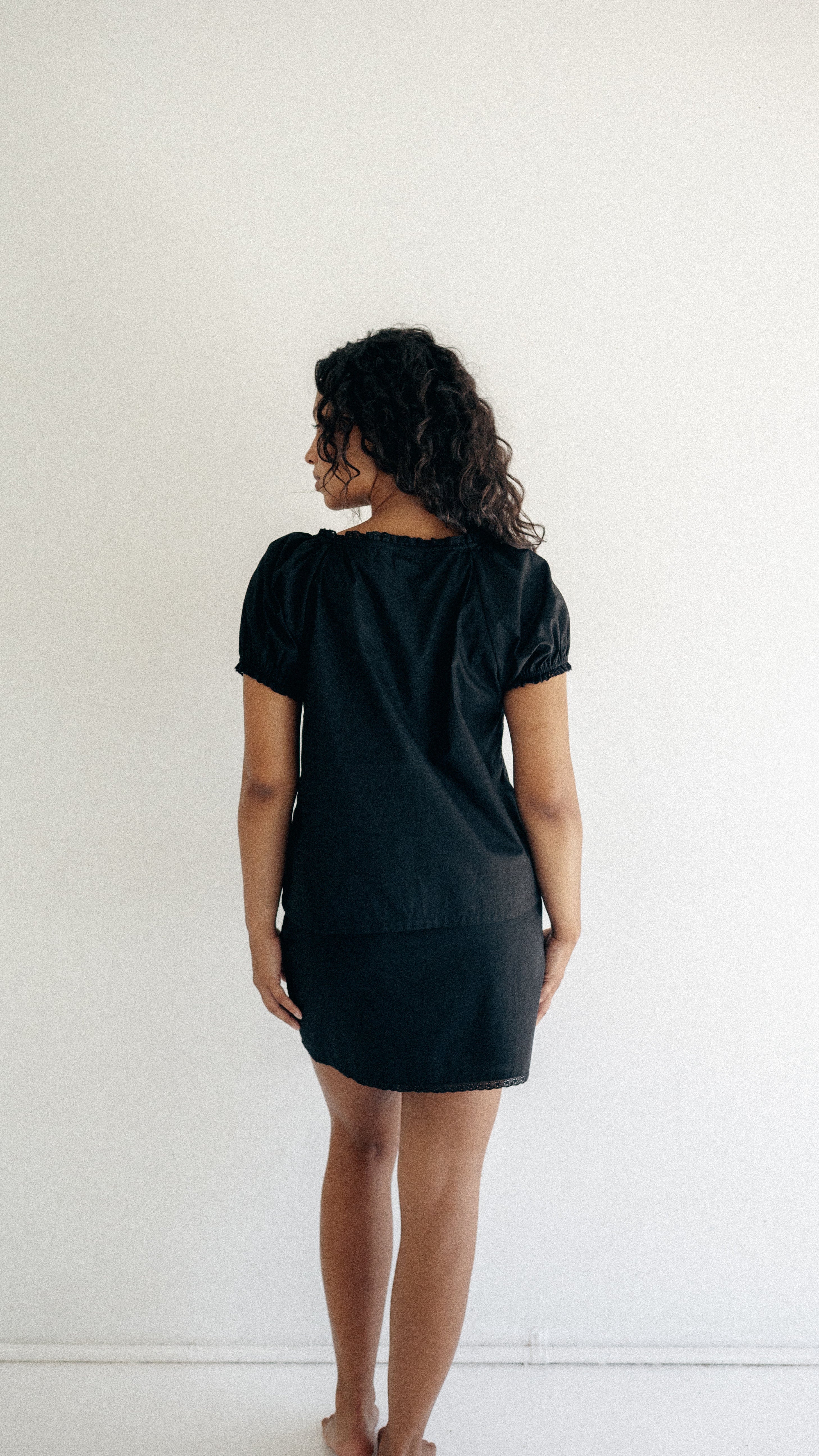 Scout Pintucked Blouse - Black - Image 6