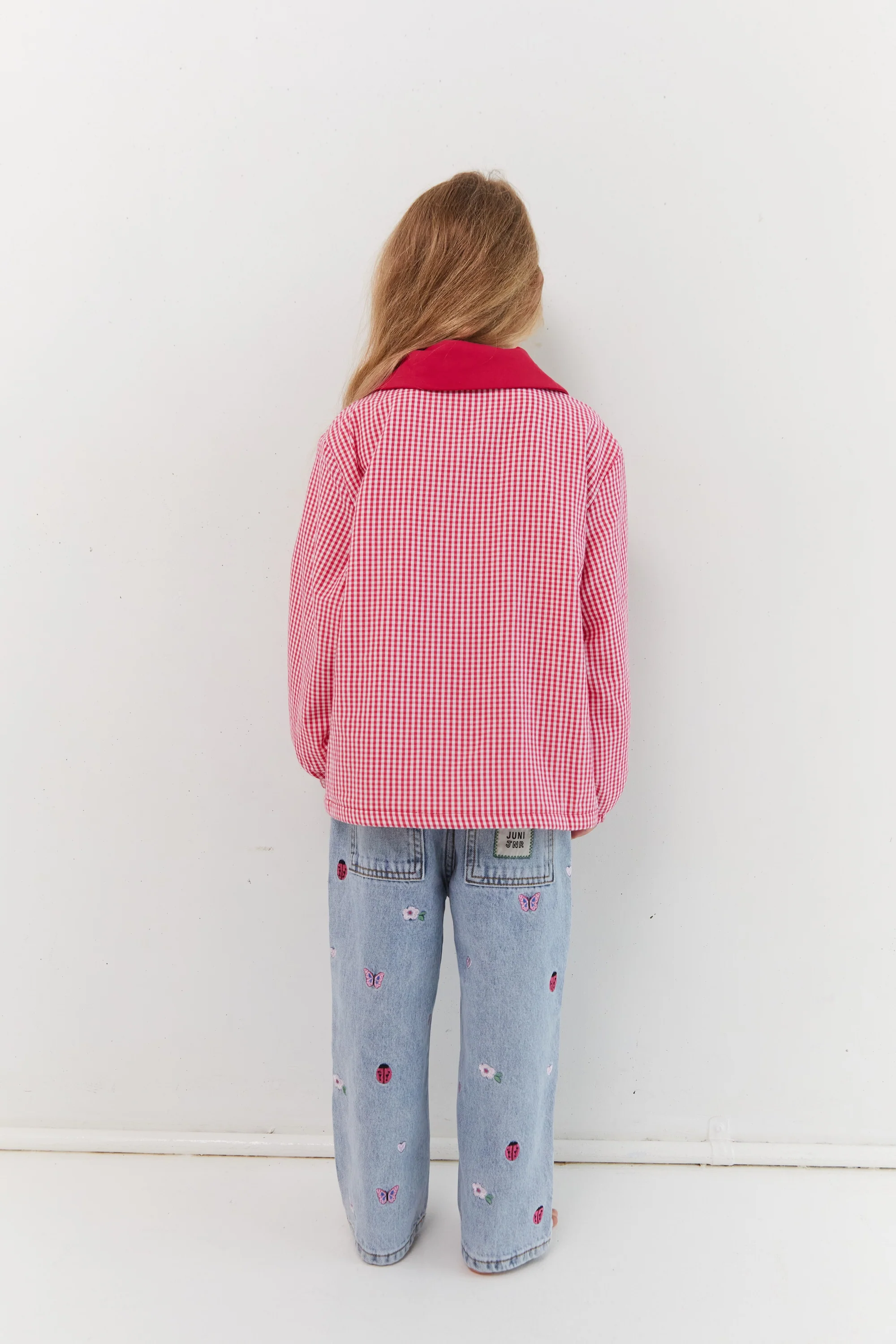 Sienna Padded Jacket - Raspberry Gingham - Image 7